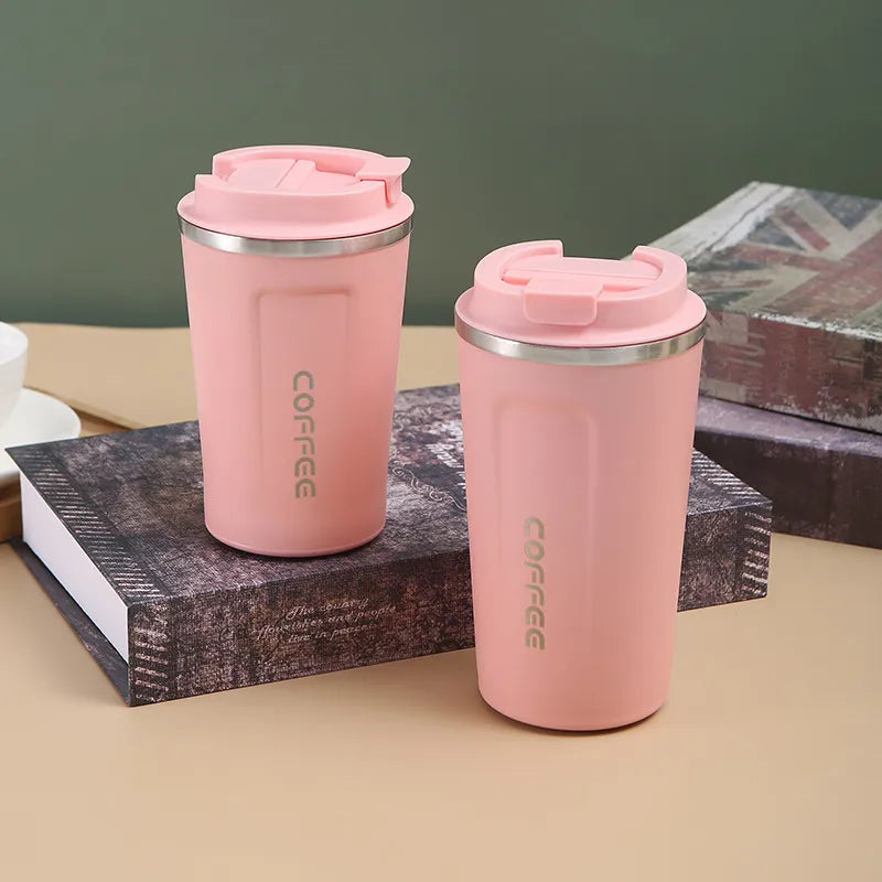 Thermos coffee cup pink