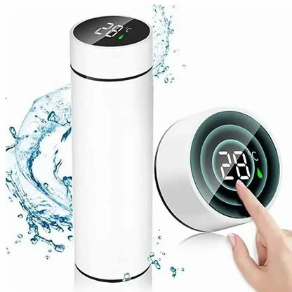 Thermos water bottle with digital temperature 500ml red