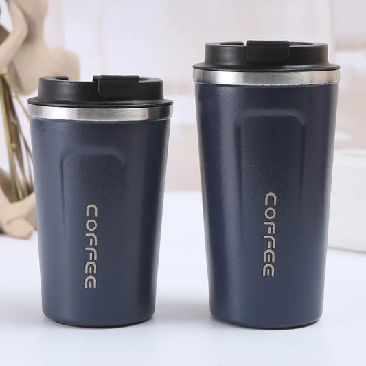 Thermos coffee cup blue