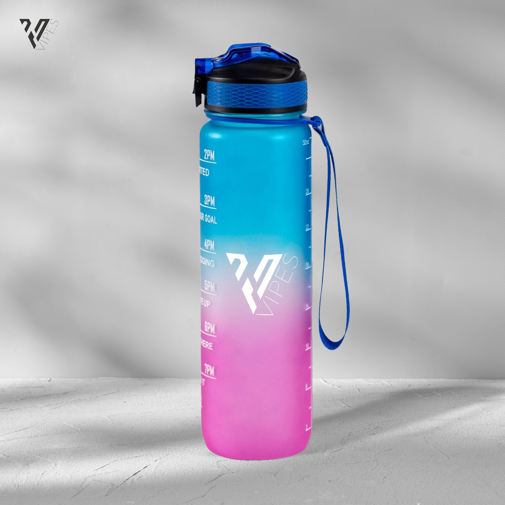 Motivation water bottle blue Pink