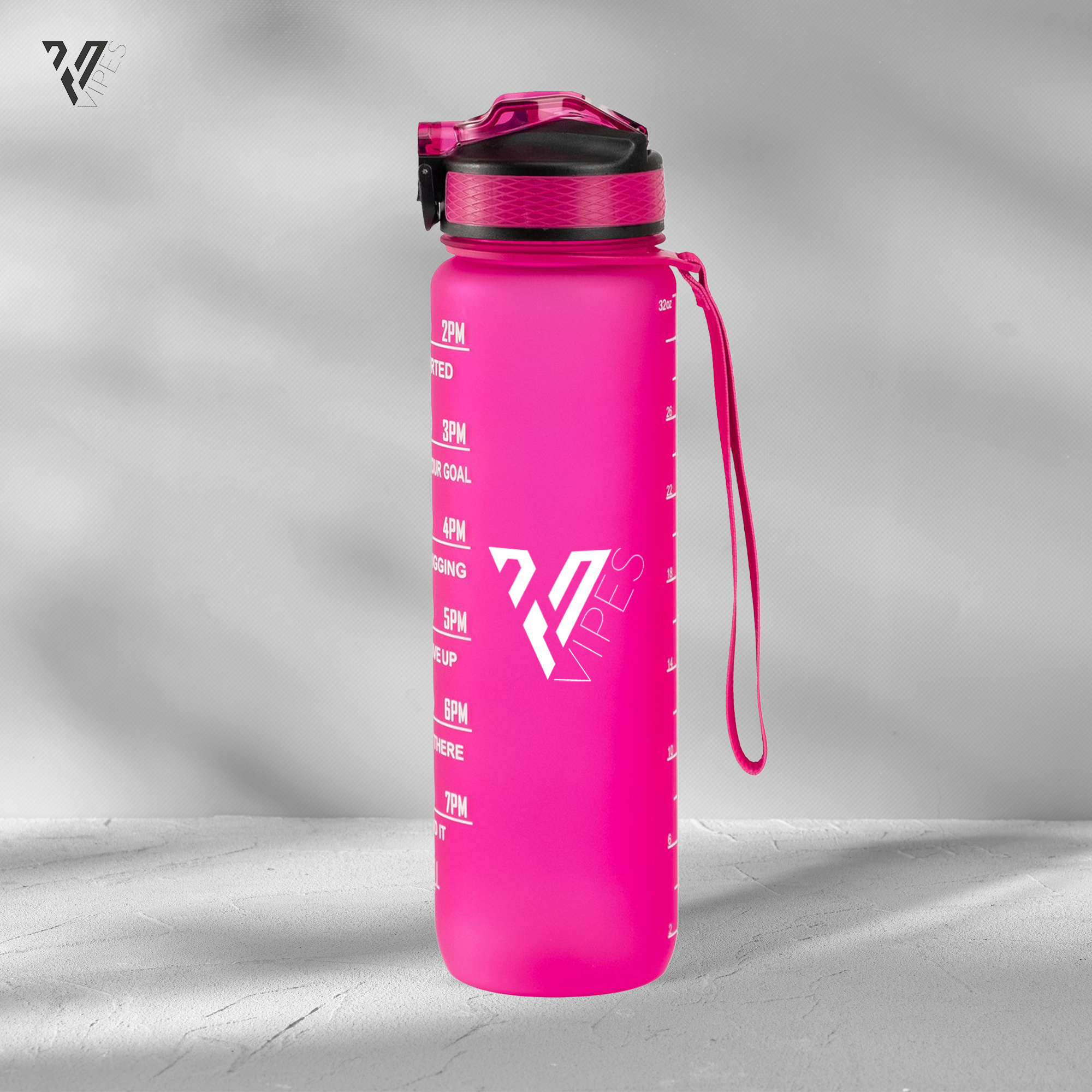 Motivation water bottle pink